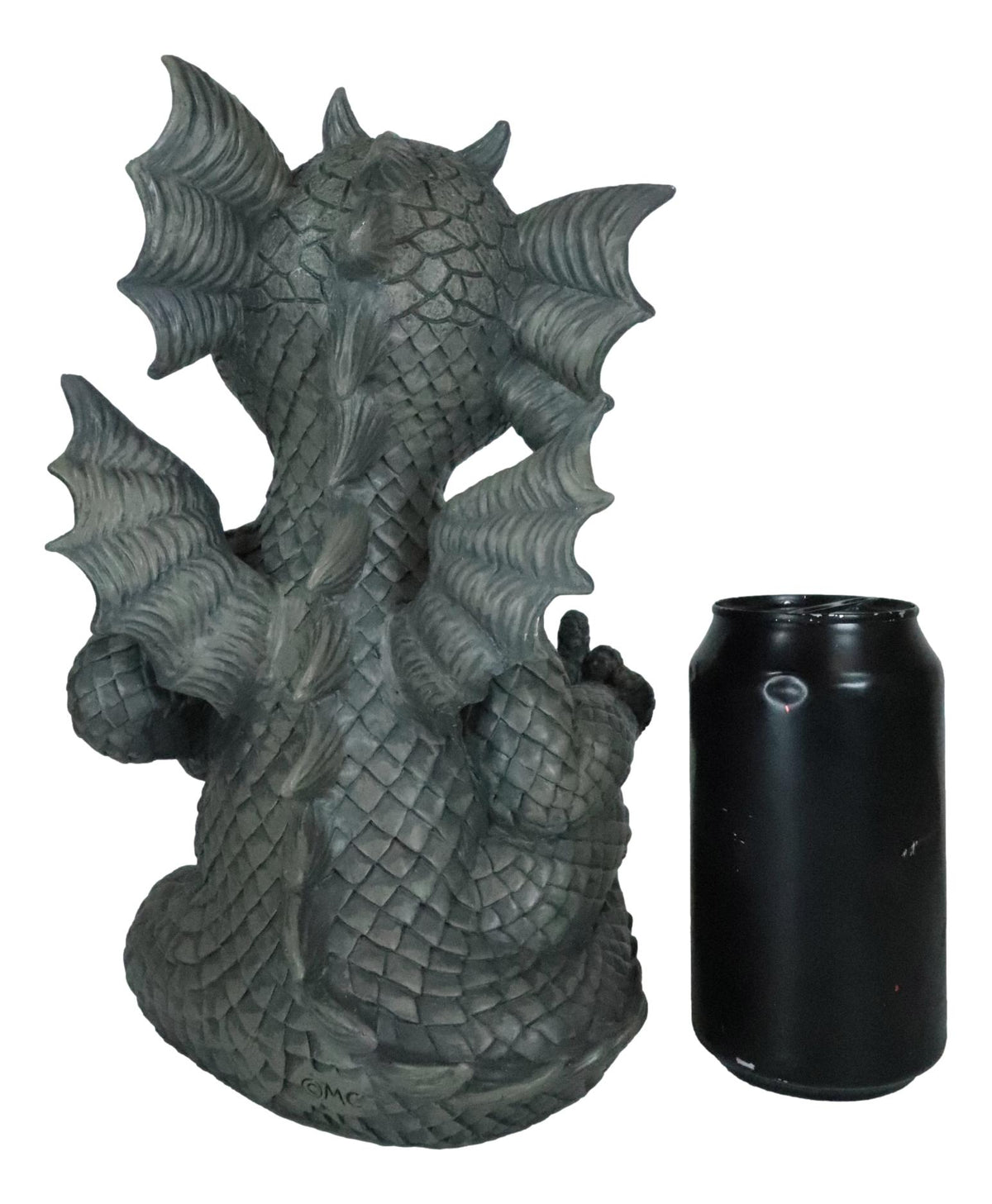 Keep Off Flip The Bird Rude Baby Dragon Sitting Statue 10"H Fairy Garden Decor - Ebros Gift