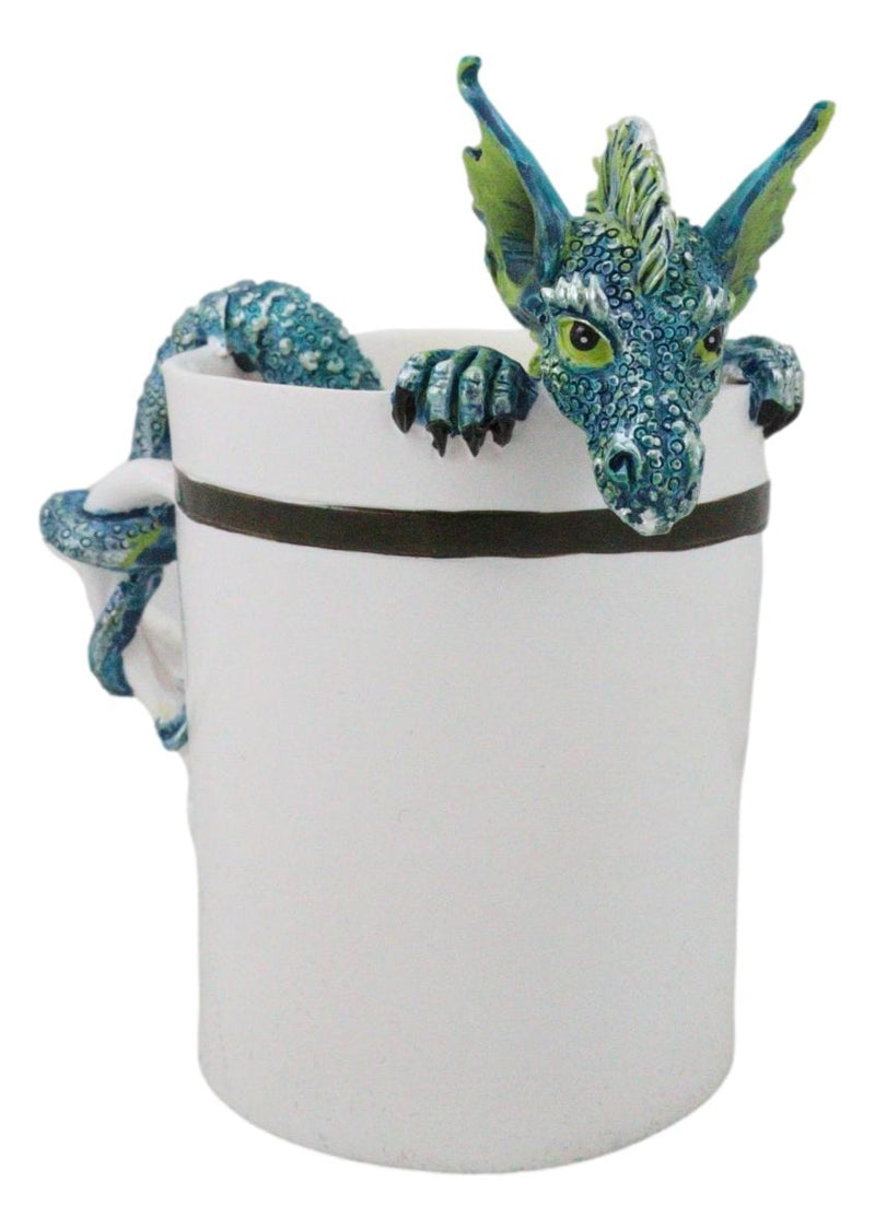 Amy Brown Sweet Addictions Good Morning Pet Dragon In Espresso Coffee Cup Statue