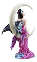 Large Amethyst Moon Celestial Butterfly Fairy Statue 11"Tall By Nene Thomas