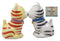 Ebros Kissing Orange And Gray Striped Tabby Cats Salt And Pepper Shakers Set