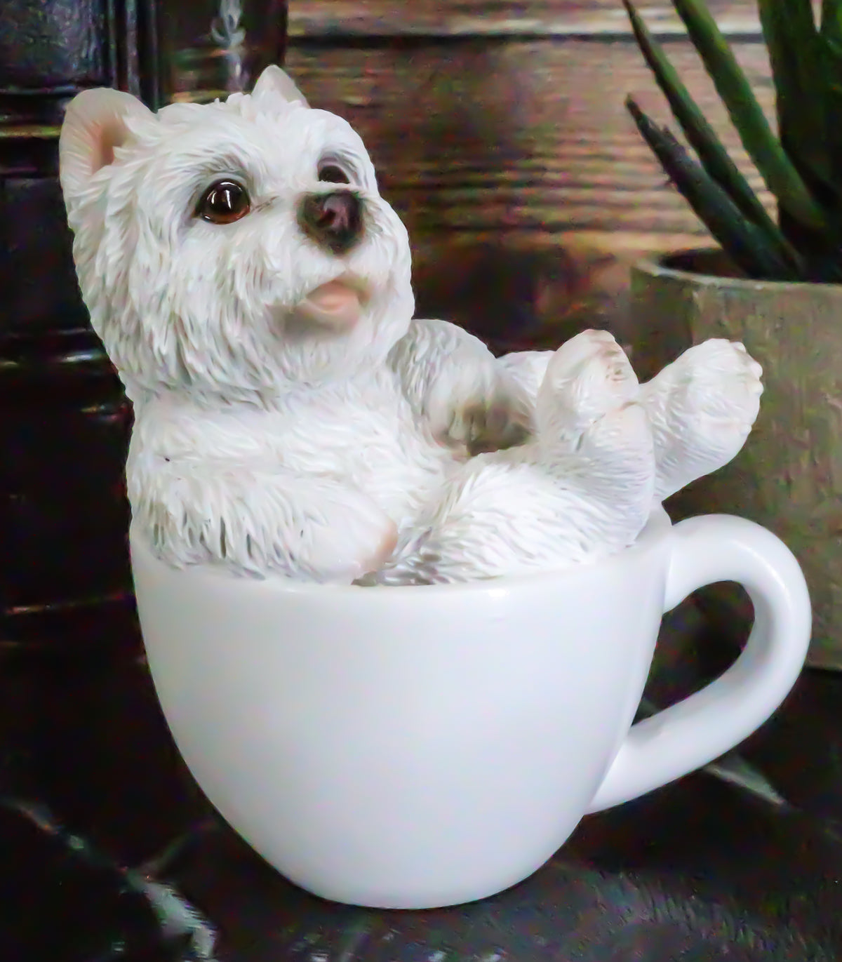 Ebros Realistic Mini Adorable West Highland White Terrier Dog Teacup 3" Tall Figurine - Ebros Gift
