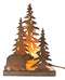 Ebros Metal Art Rustic Forest Black Bear By Pine Trees Night Light Lamp Sculpture