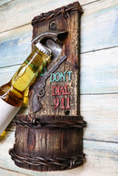 Western We Don't Dial 911 Pistol Gun Barbed Wires Wall Bottle Opener With Catch
