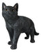 Large Lifelike Mystical Standing Black Cat Kitten Statue With Glass Eyes15"L