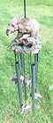 Ebros Gift Pachyderm Elephant Family Striding The Plains Resonant Relaxing Wind Chime Patio Garden Decor Decorative Figurine Noisemaker Elephants Baby Calf Safari Grasslands