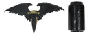Ravenger Thanatos Raven Crow Skull With Black Angel Wings Wall Decor Plaque