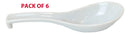 Ebros Made In Japan Ceramic Glossy White Soup Spoons With Ladle Hook Set Of 6