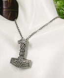 Necklace Hammer of Thor Pendant Jewelry Necklace. Norse Mythology