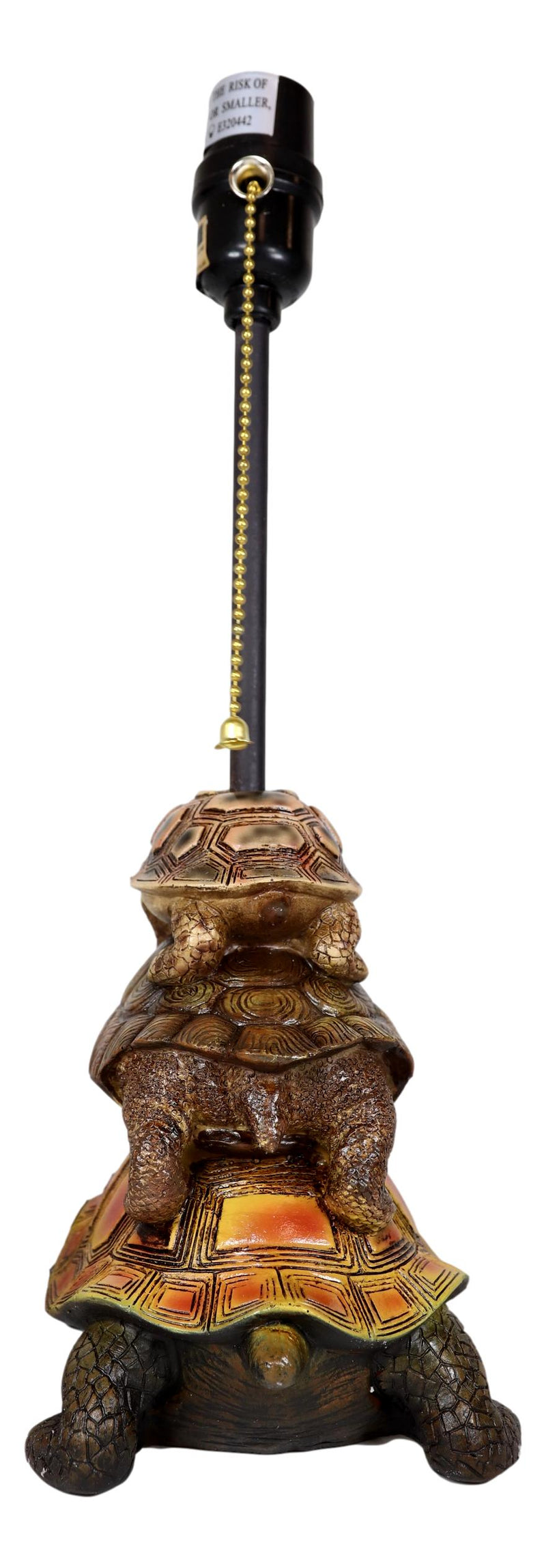 Nautical Marine Reptile Stacked Tortoises Turtles Desktop Table Lamp With Shade