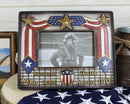 Patriotic USA Gold Stars Hope Hero Faith Strength Love Brave 6"X4" Picture Frame