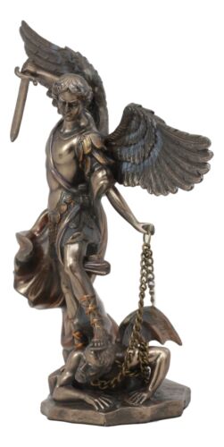 Ebros Archangel Saint Michael Trampling Satan Statue 9.25