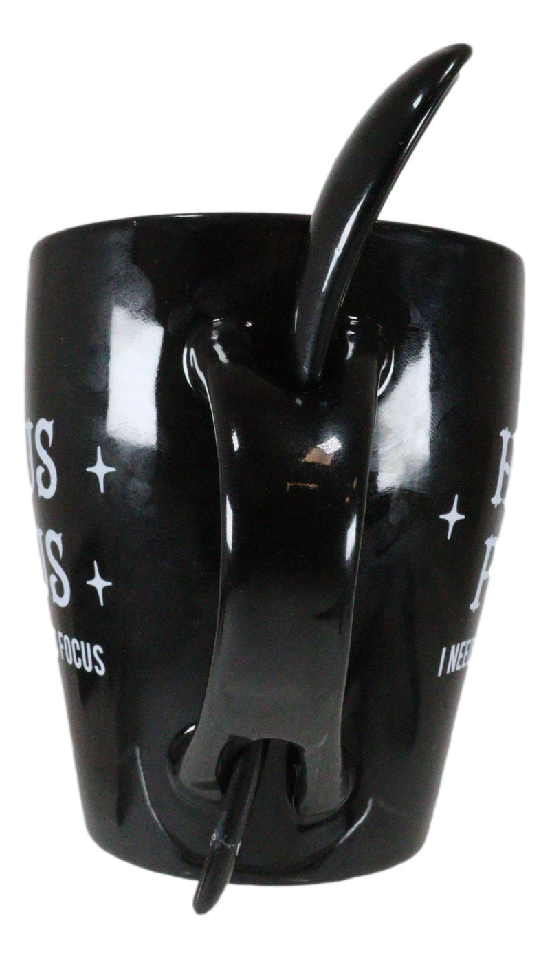 Witchcraft Wicca Hocus Pocus Crescent Moon Stars Coffee Mug And Spoon Set