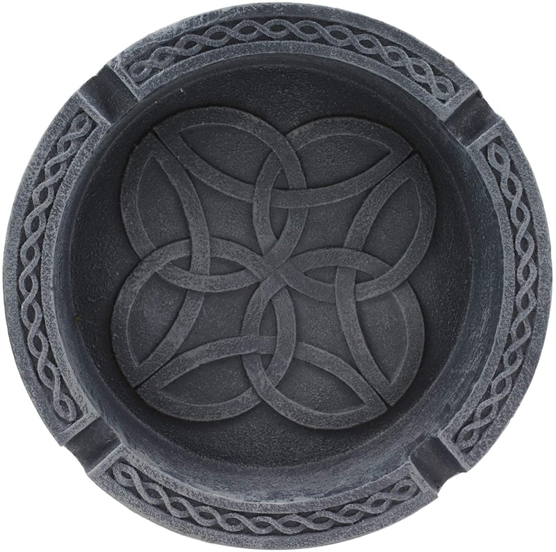 Ebros Gift 5" D Round Celtic Tribal Knotwork Dara Knots Design Ashtray
