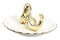 Ebros Gift Golden Resting Mermaid Ceramic Ring Accessory Jewelry Holder Vanity Display Figurine