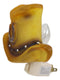 Rustic Western Cowboy Hat With Lucky Horseshoe Wall Plug In LED Night Light