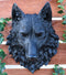 Ebros Large Black Wolf Head with Blood Eyes Wall Decor Plaque 16.5" Tall