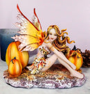 Ebros Amy Brown Tribal Fairy Godmother with Pumpkins Statue 5" H