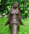 Ebros Gift 16.25" Long Nautical Siren Mermaid Leaning Back Cast Iron Rustic Vintage Finish Shelf Sitter Statue Ocean Goddess Princess Coastal Beach Under The Sea Mermaids Decorative Accent