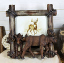 Country Rustic Elk Moose By Faux Barbed Wire Barnwood Easel Picture Frame 4"X6"