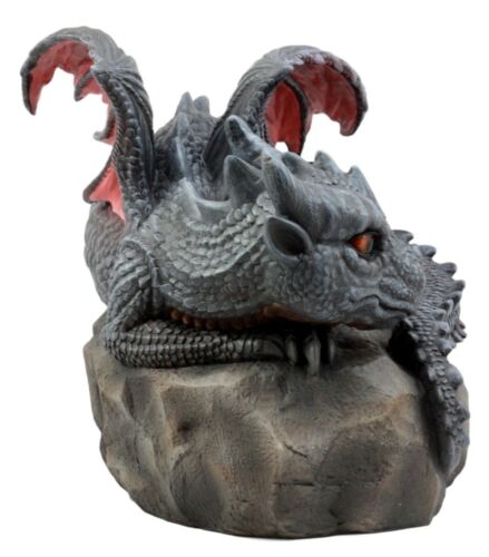 Spyro Resting Baby Dragon Hatchling Garden Statue 10"H Faux Stone Resin Finish
