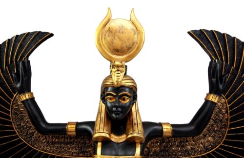 Ebros Gift Large Kneeling Winged Isis Statue 20"Long Egyptian Goddess Of Motherhood Deity Figurine
