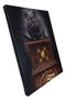 Magic Key To Pandora's Box Witching Hour Black Cat Wood Framed Canvas Wall Decor