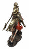 Medieval Suit of Armor Knight On Charging Horse Large Decorative Figurine 12.5"H