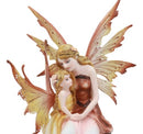 Ebros "Motherhood" Daisy Fairy Mother Embracing Daughter Statue Fairy Garden Fantasy Collector Figurine