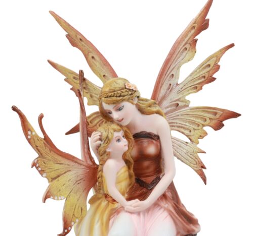 Ebros "Motherhood" Daisy Fairy Mother Embracing Daughter Statue Fairy Garden Fantasy Collector Figurine