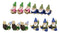Ebros Whimsical Fairy Garden Village Nook Stone Walls Planter Landscape with Steps for Miniature Figurines 12.25" Wide (Set of 12 Mini Yoga Garden Gnomes)