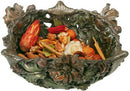 Large Art Nouveau Poppy Flower Basket Bowl 11.25"W For Fruits Potpourri Display