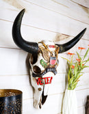 Western Veteran USA Great Seal Eagle Emblem Patriotic Cow Skull Wall Decor