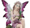 Mysterious Water Lagoon Purple Fairy With Hummingbird Statue 9"H Garden Fairies