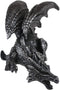 Ebros Silent Assasin Gothic Crouching Dragon With Open Wings Shelf Sitter Statue