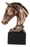 Western Wildlife Handsome Horse Stallion Head Bust Figurine With Trophy Base