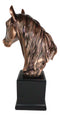 Large 14"H Western Wild Horse Stallion Head Bust Figurine With Trophy Base