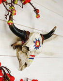 Ebros 7.5"W Southwestern Indian Spirit Sun Dreamcatcher Bull Skull Wall Decor Plaque