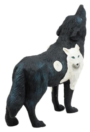 Shadow Moon Snow Native Tribal Howling Wolf Totem Spirit Figurine 6.25"L