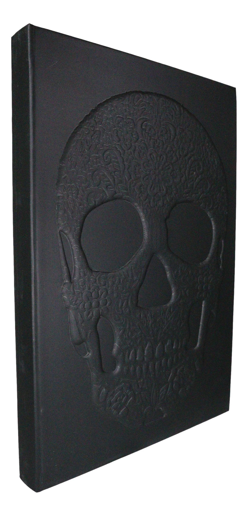 Necromancy Gothic Tooled Floral Sugar Skull Blank Page Hardcover Journal Book