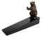 Ebros Gift Brass Metal Grizzly Brown Bear Door Stop Stopper Wedge Home Decor