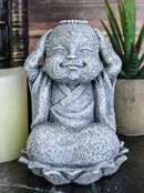 Ebros Zen Meditating Japanese Bosatsu Jizo Monk On Lotus Throne Statue 4" Tall