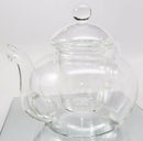 Thermal Resistant Borosilicate Clear Glass 34oz Tea Pot With Leaves Infuser