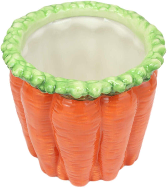 Ebros 4.5" Tall Ceramic Gourmet Hearty Carrots Bunch Dish Bowl Holder Container - Ebros Gift