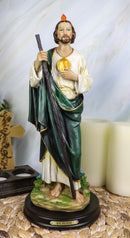 Ebros Gift Saint Jude Thaddeus The Apostle Decorative Figurine With Brass Plate Engraved Base 13" Tall