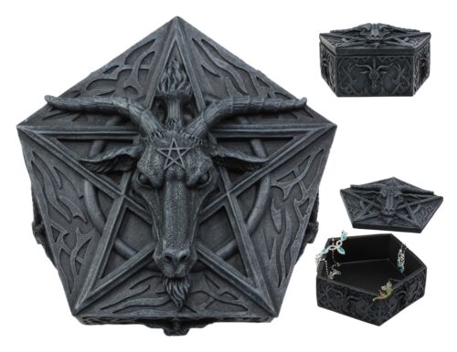 Knights Templar Satan Pentagram Sabbatic Goat Baphomet Keepsake Jewelry Box