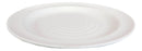 Pack Of 6 Contemporary Irregular Ridged Matte White Melamine Large Dinner Plates