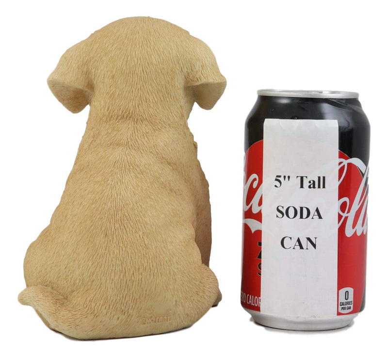Ebros Realistic Sitting Adorable Labrador Puppy Statue 6.75" Tall Pet Pal