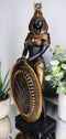 Ebros Egyptian Theme Isis Holding Shield Bronzed Resin Statue Sculpture Figurine