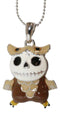 Ebros Furrybones Voodoo Chocolate Hootie Horned Owl Necklace Pendant Jewelry