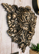 Faux Bronze Autumn Acorn And Clover Greenman Wall Decor Plaque Maxine Miller